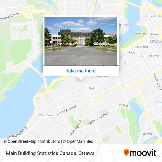 Main Building Statistics Canada map