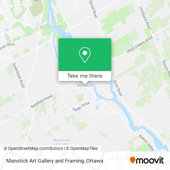 Manotick Art Gallery and Framing map