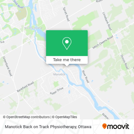 Manotick Back on Track Physiotherapy map