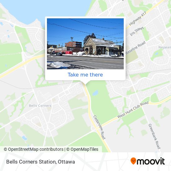 Bells Corners Station map