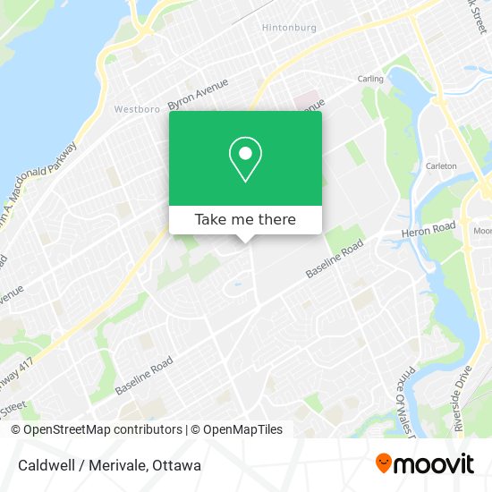 Caldwell / Merivale map