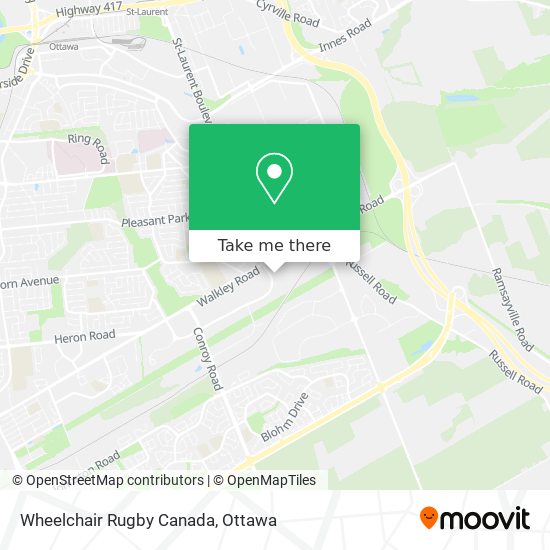 Wheelchair Rugby Canada map