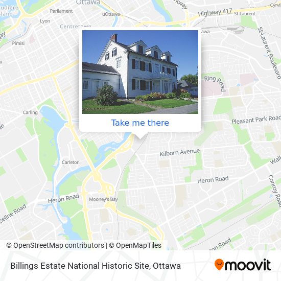 Billings Estate National Historic Site map