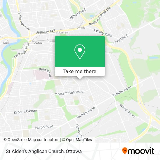 St Aiden's Anglican Church map