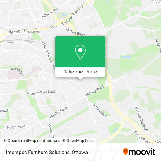 Interspec Furniture Solutions map