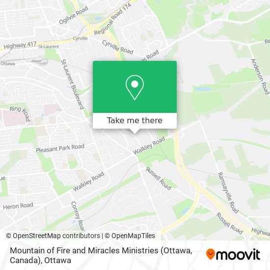 Mountain of Fire and Miracles Ministries (Ottawa, Canada) map