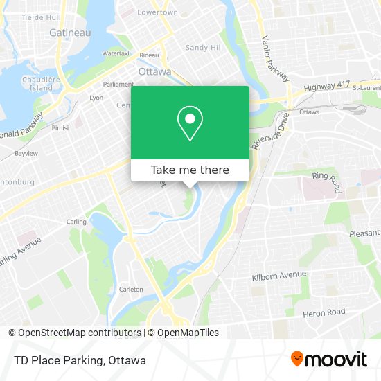 TD Place Parking map