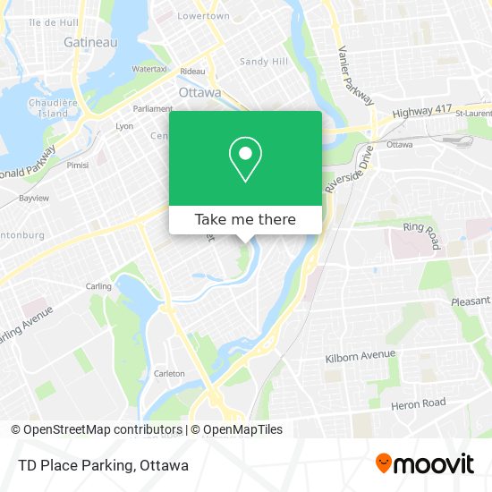 TD Place Parking plan