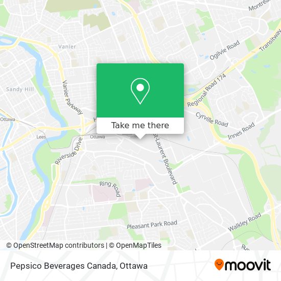 Pepsico Beverages Canada map