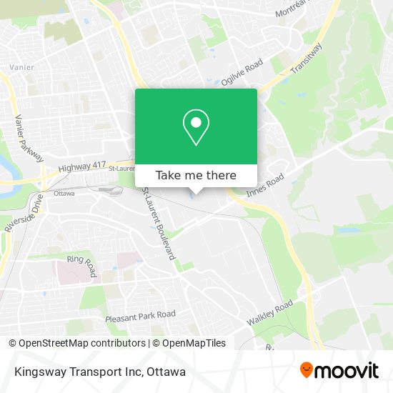 Kingsway Transport Inc map