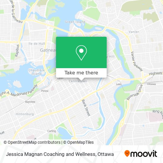 Jessica Magnan Coaching and Wellness map