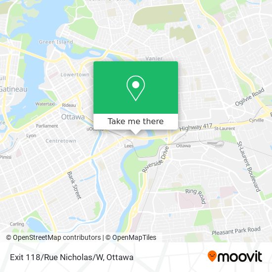 Exit 118/Rue Nicholas/W plan