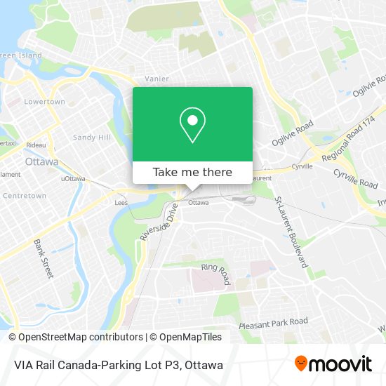 VIA Rail Canada-Parking Lot P3 map