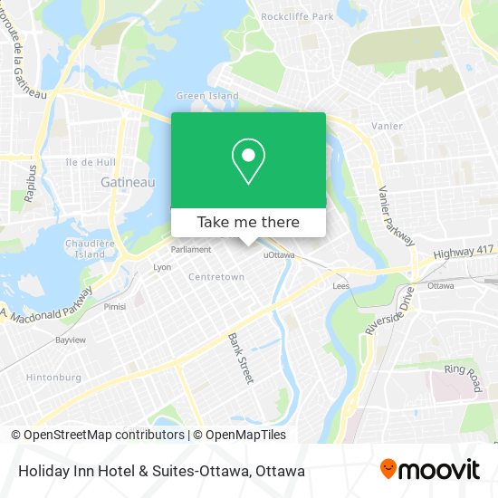 Holiday Inn Hotel & Suites-Ottawa map