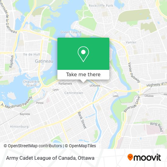 Army Cadet League of Canada map