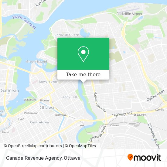Canada Revenue Agency map