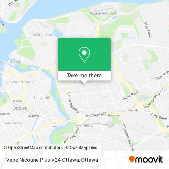 Vape Nicotine Plus V24 Ottawa map