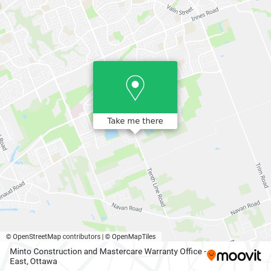 Minto Construction and Mastercare Warranty Office - East map