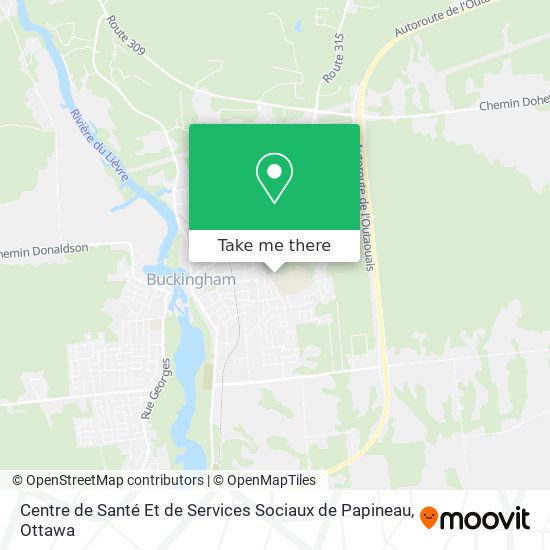Centre de Santé Et de Services Sociaux de Papineau map