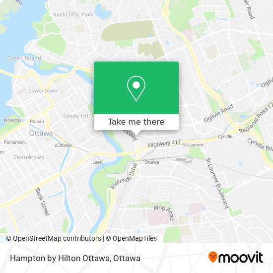 Hampton by Hilton Ottawa map