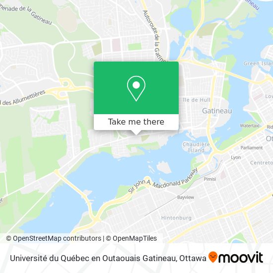 Université du Québec en Outaouais Gatineau plan