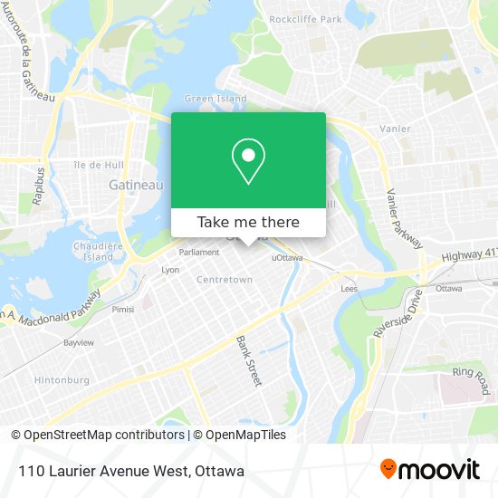 110 Laurier Avenue West map