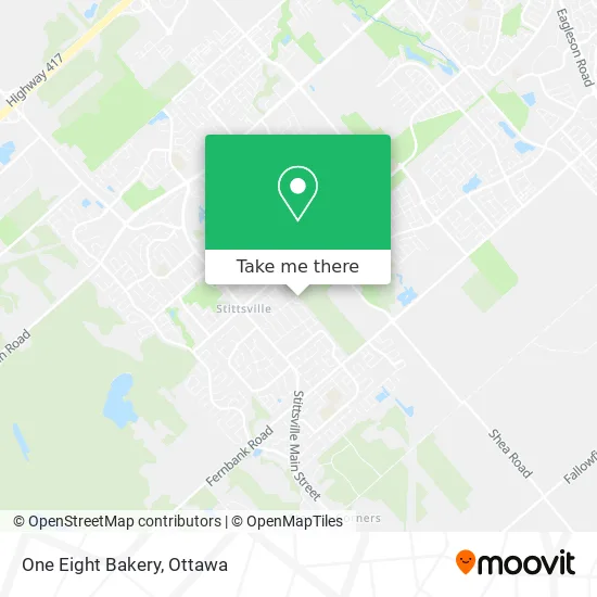 One Eight Bakery map