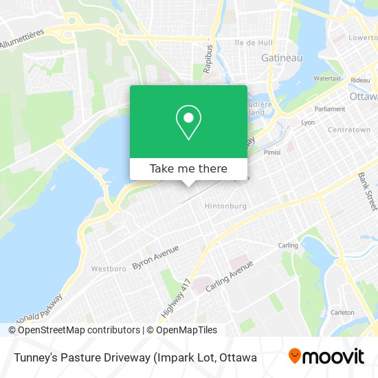 Tunney's Pasture Driveway map