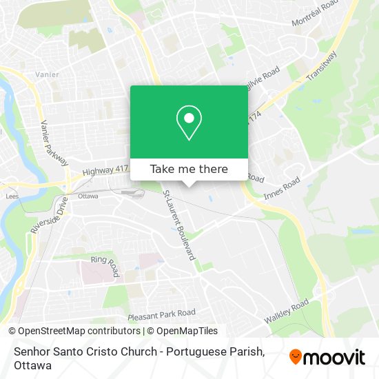 Senhor Santo Cristo Church - Portuguese Parish map