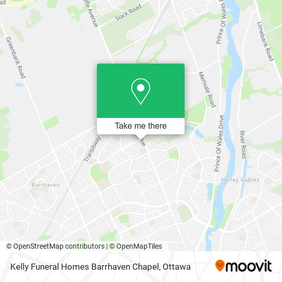 Kelly Funeral Homes Barrhaven Chapel map