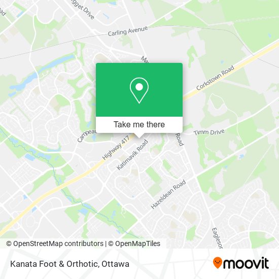 Kanata Foot & Orthotic map