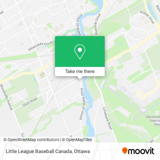 Little League Baseball Canada map