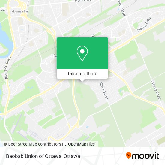 Baobab Union of Ottawa map