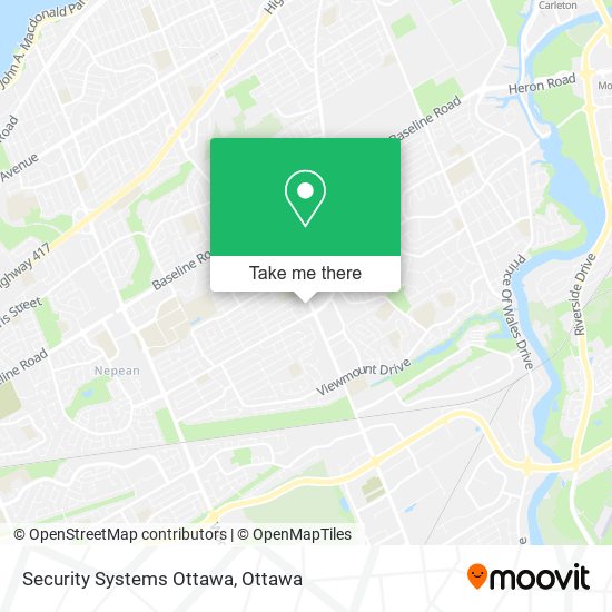 Security Systems Ottawa map