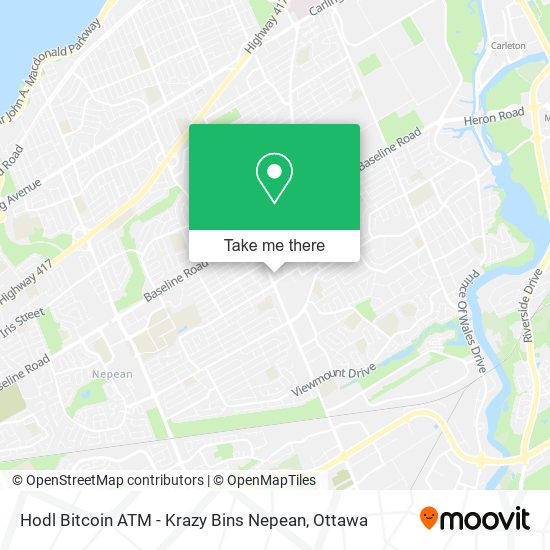 Hodl Bitcoin ATM - Krazy Bins Nepean plan