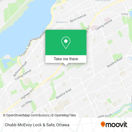 Chubb McEvoy Lock & Safe map