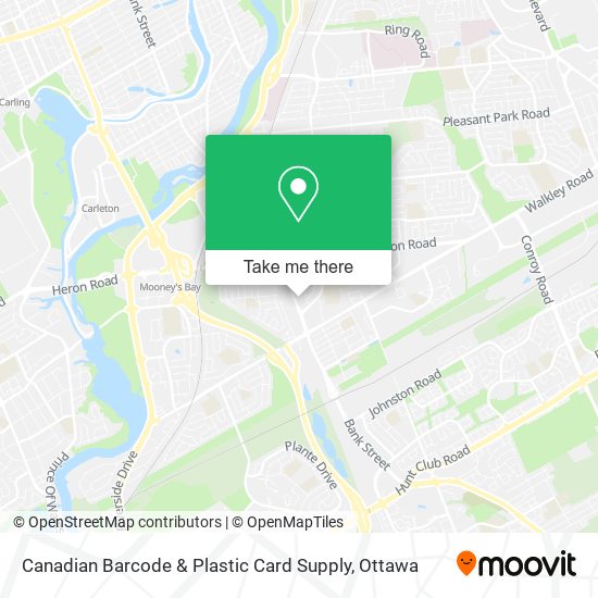 Canadian Barcode & Plastic Card Supply map