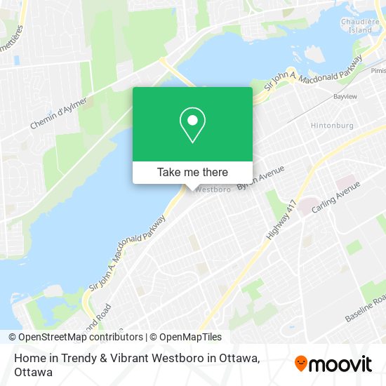Home in Trendy & Vibrant Westboro in Ottawa map