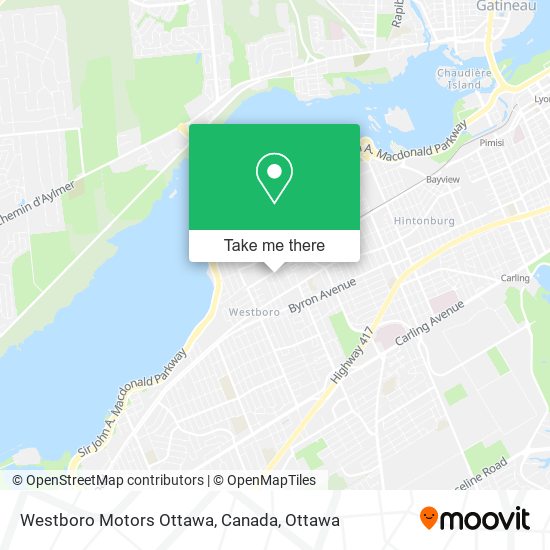 Westboro Motors Ottawa, Canada map