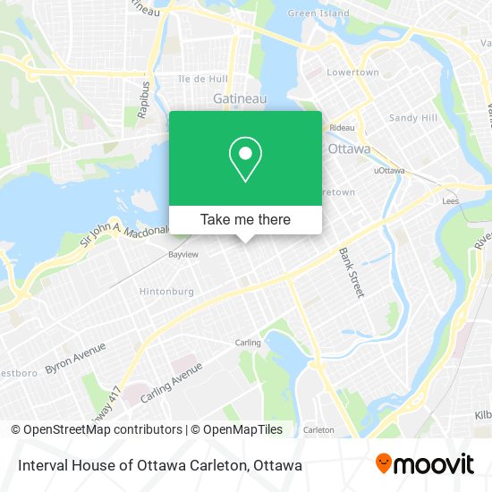 Interval House of Ottawa Carleton map