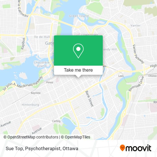 Sue Top, Psychotherapist map