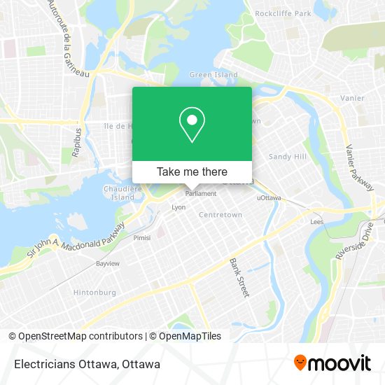 Electricians Ottawa map