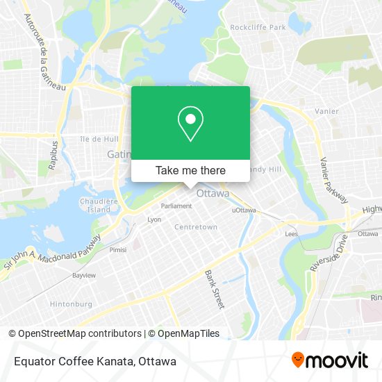 Equator Coffee Kanata map