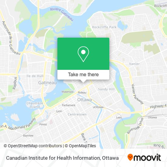 Canadian Institute for Health Information map