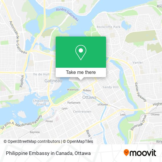 Philippine Embassy in Canada map
