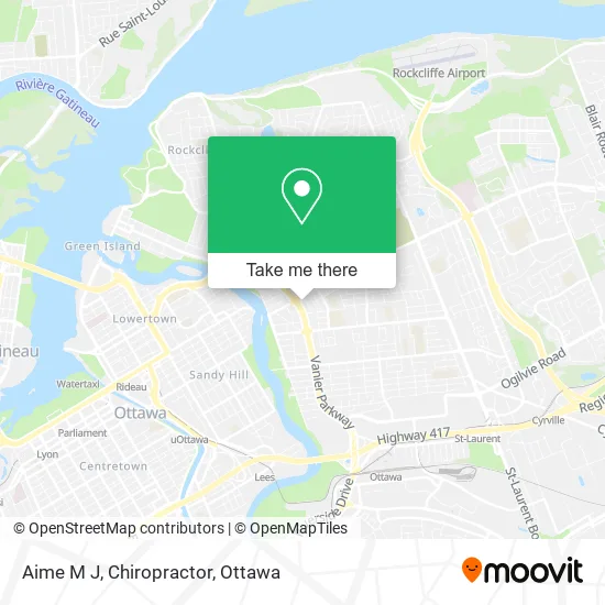 Aime M J, Chiropractor map