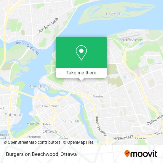 Burgers on Beechwood map