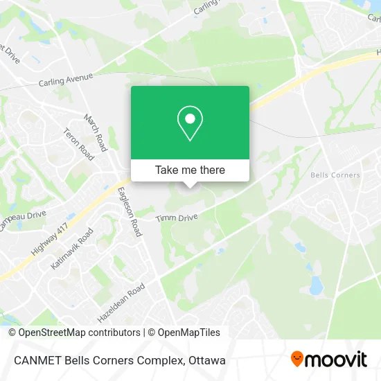 CANMET Bells Corners Complex map