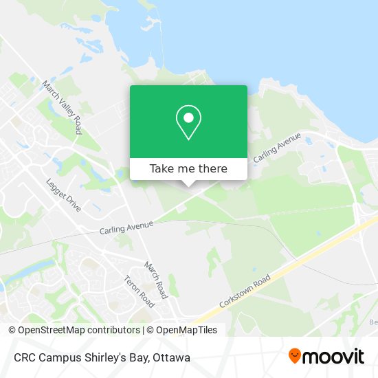 CRC Campus Shirley's Bay map