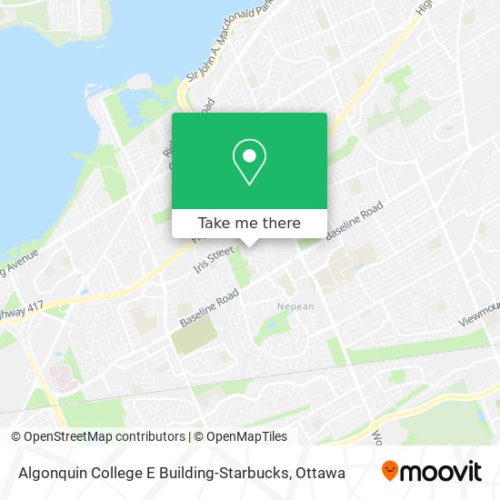 Algonquin College E Building-Starbucks map